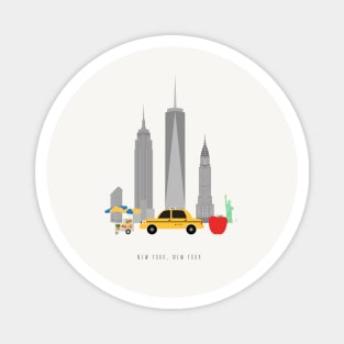 New York City, NYC Skyline Magnet